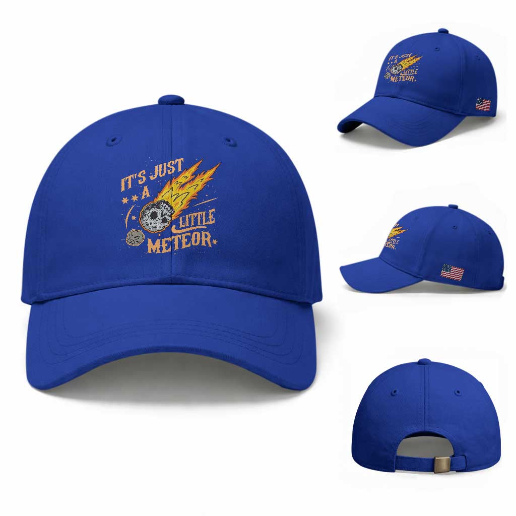 Funny Skull Meteorite Baseball Cap Just A Little Meteor TS12 Baseball Cap Universal Fit Royal Blue Print Your Wear