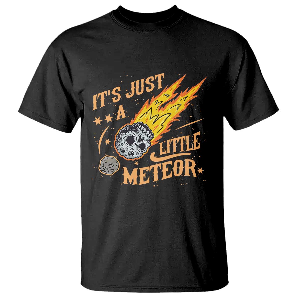 Funny Skull Meteorite T Shirt Just A Little Meteor TS12 Black Print Your Wear