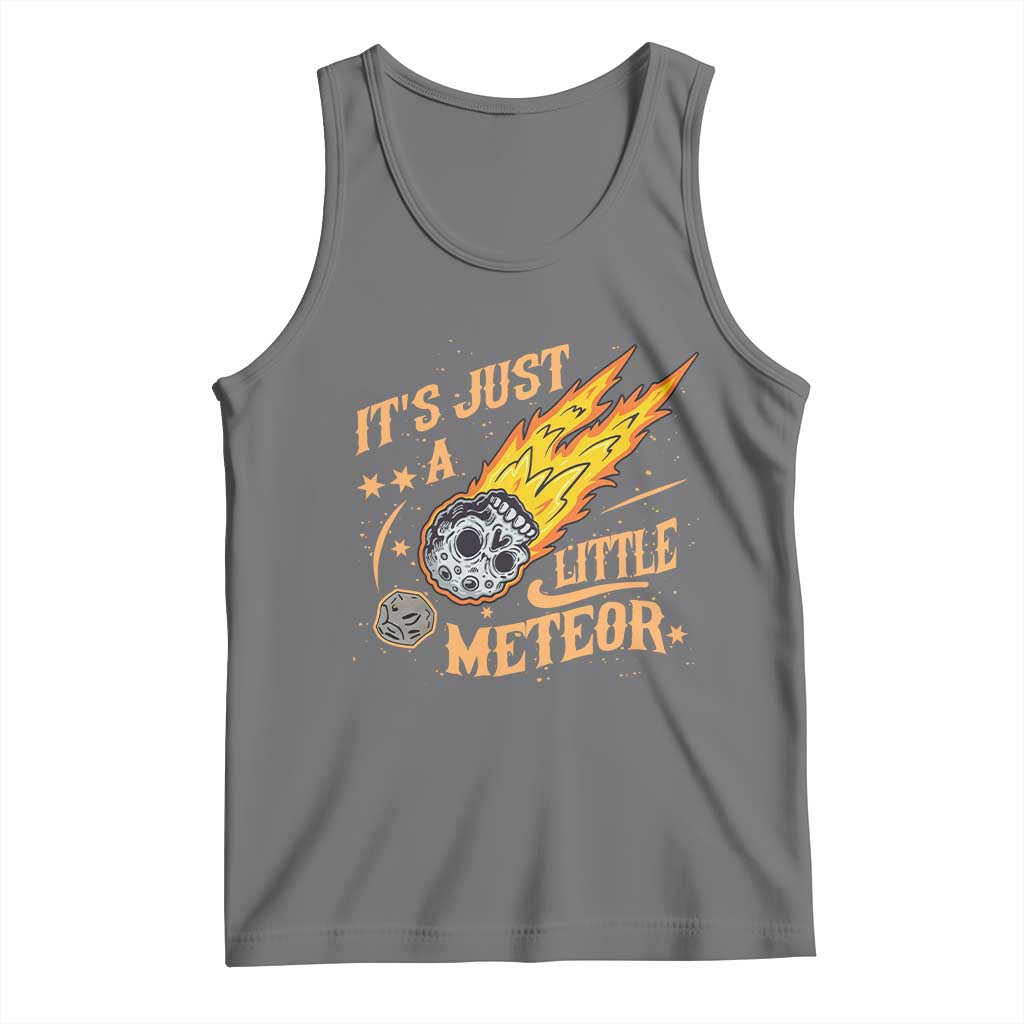 Funny Skull Meteorite Tank Top Just A Little Meteor TS12 Black Heather Print Your Wear