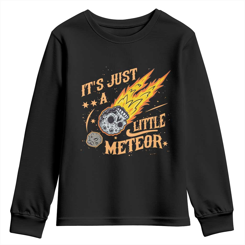 Funny Skull Meteorite Youth Sweatshirt Just A Little Meteor TS12 Black Print Your Wear