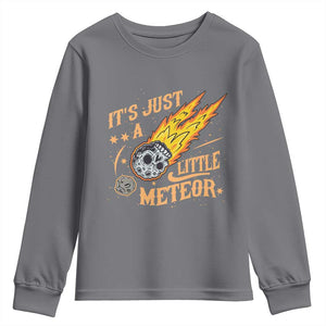 Funny Skull Meteorite Youth Sweatshirt Just A Little Meteor TS12 Charcoal Print Your Wear