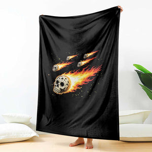 Skull Meteorite Throw Blanket Deep Space Asteroid Meteor Shower TS12 Print Your Wear