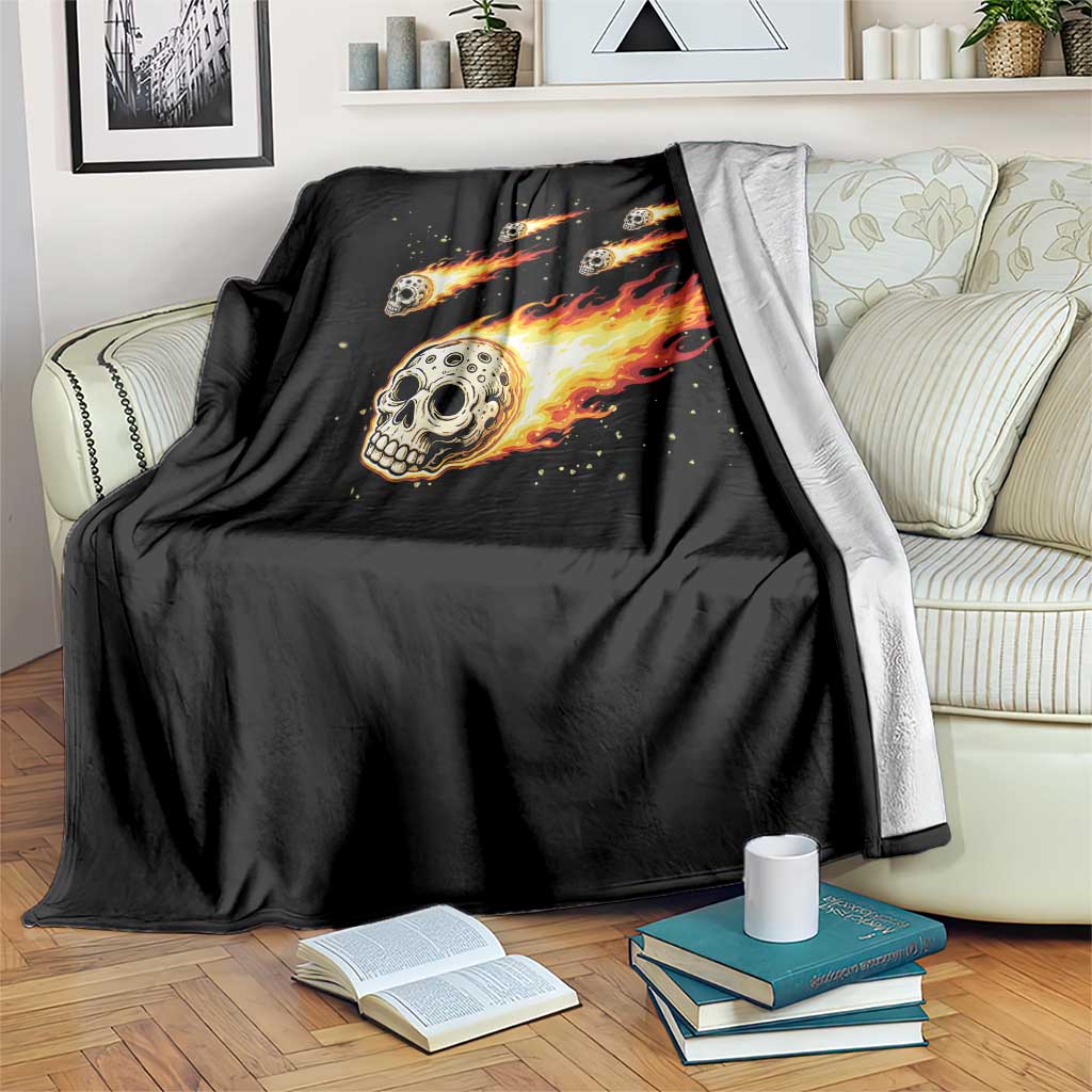 Skull Meteorite Throw Blanket Deep Space Asteroid Meteor Shower TS12 Print Your Wear
