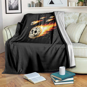 Skull Meteorite Throw Blanket Deep Space Asteroid Meteor Shower TS12 Print Your Wear