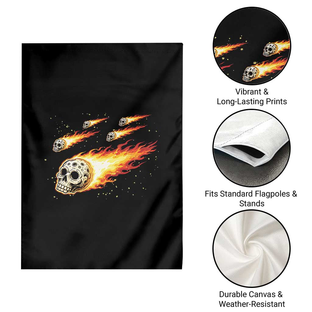 Skull Meteorite Garden Flag Deep Space Asteroid Meteor Shower TS12 Print Your Wear