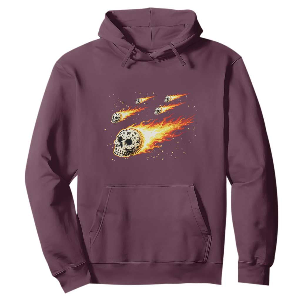 Skull Meteorite Hoodie Deep Space Asteroid Meteor Shower TS12 Maroon Print Your Wear