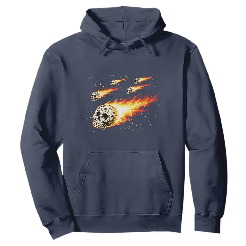 Skull Meteorite Hoodie Deep Space Asteroid Meteor Shower TS12 Navy Print Your Wear