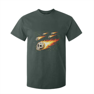 Skull Meteorite T Shirt For Kid Deep Space Asteroid Meteor Shower TS12 Dark Forest Green Print Your Wear