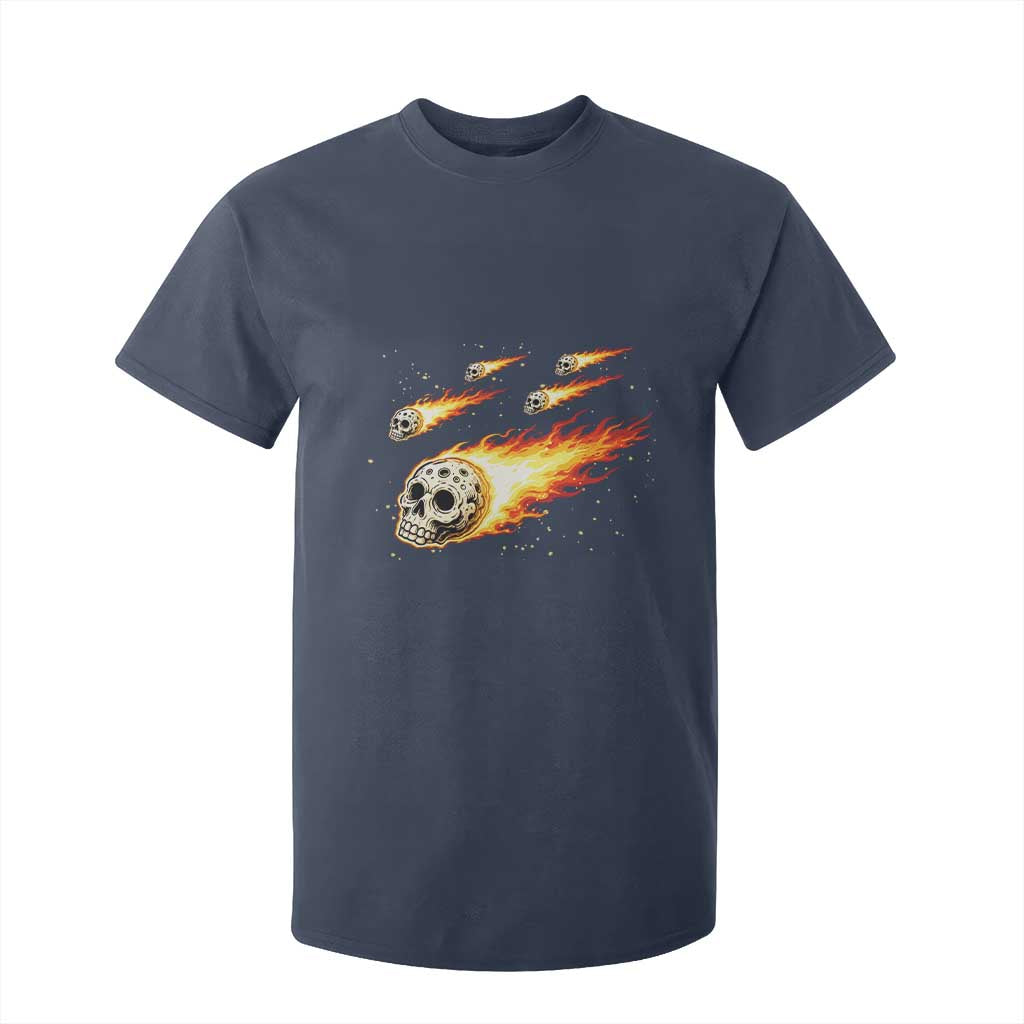 Skull Meteorite T Shirt For Kid Deep Space Asteroid Meteor Shower TS12 Navy Print Your Wear