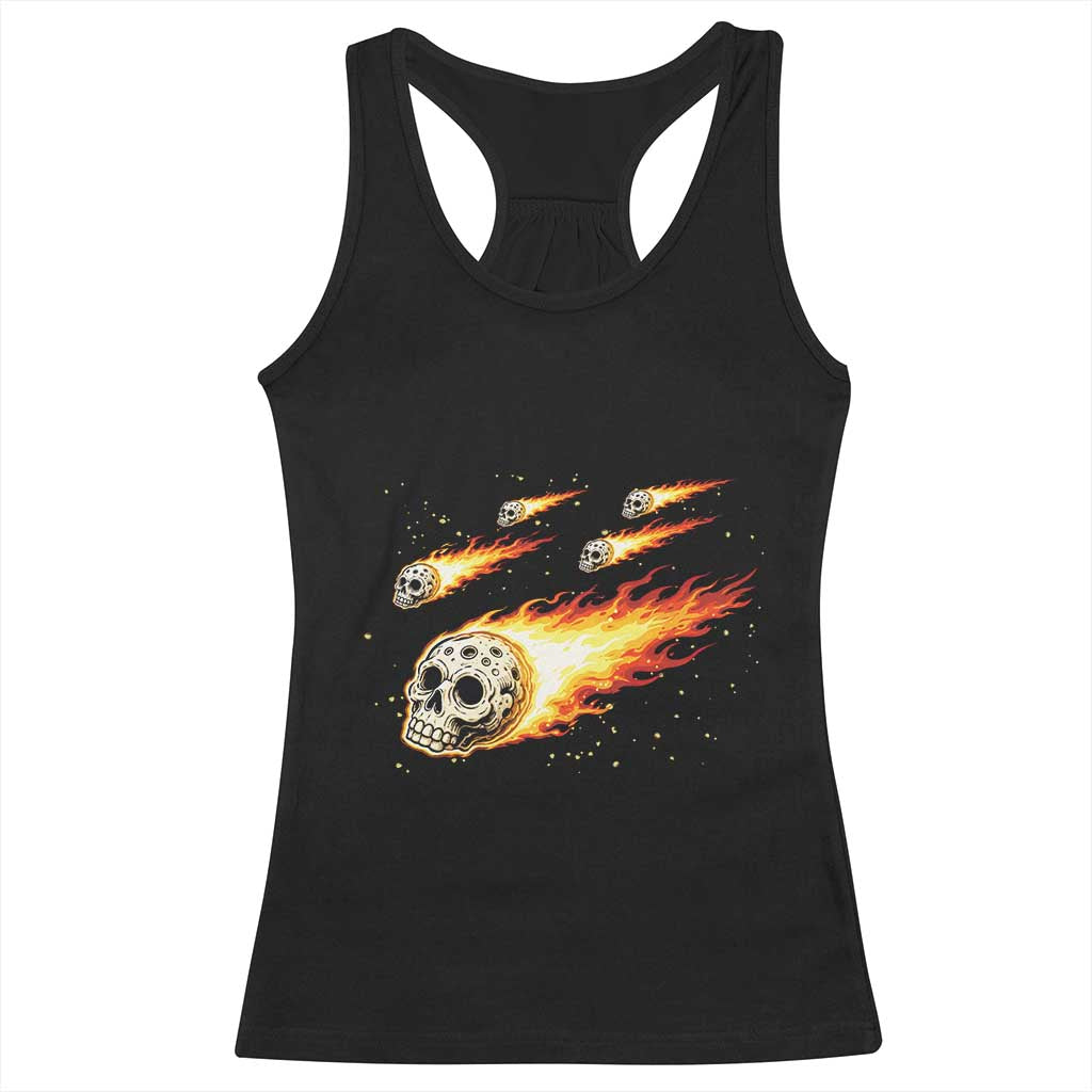 Skull Meteorite Racerback Tank Top Deep Space Asteroid Meteor Shower TS12 Black Print Your Wear