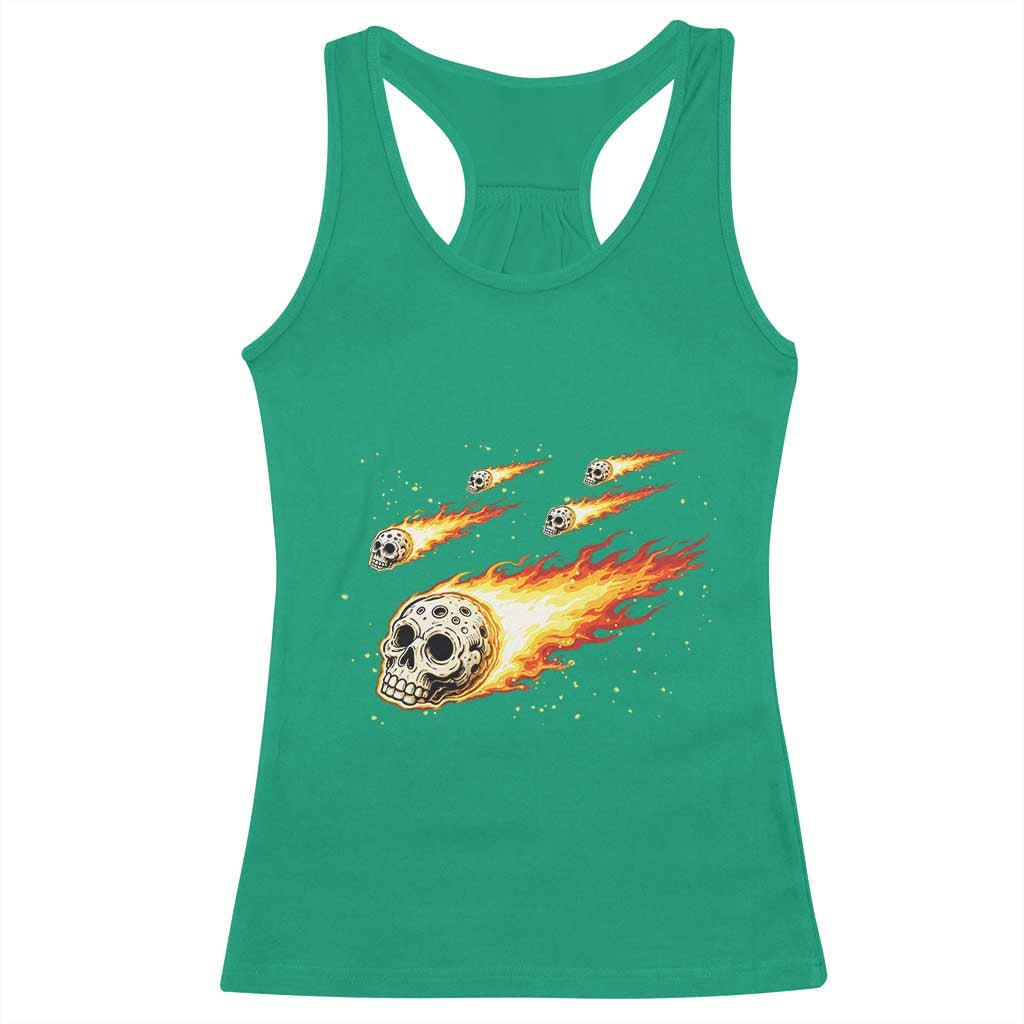 Skull Meteorite Racerback Tank Top Deep Space Asteroid Meteor Shower TS12 Irish Green Print Your Wear