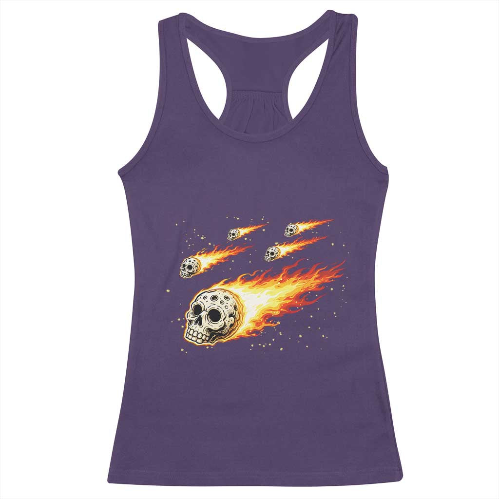 Skull Meteorite Racerback Tank Top Deep Space Asteroid Meteor Shower TS12 Purple Print Your Wear