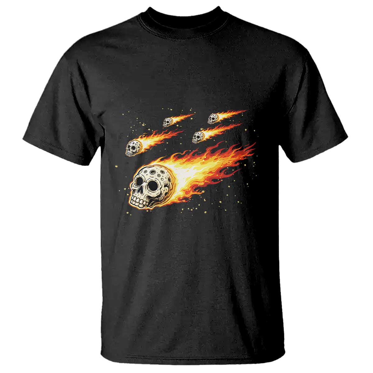 Skull Meteorite T Shirt Deep Space Asteroid Meteor Shower TS12 Black Print Your Wear
