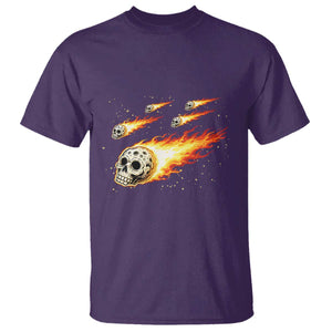 Skull Meteorite T Shirt Deep Space Asteroid Meteor Shower TS12 Purple Print Your Wear
