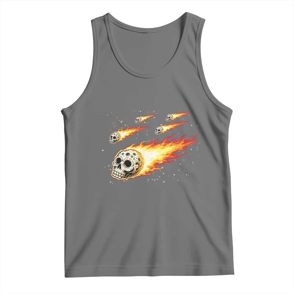 Skull Meteorite Tank Top Deep Space Asteroid Meteor Shower TS12 Black Heather Print Your Wear