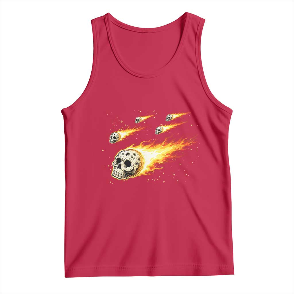 Skull Meteorite Tank Top Deep Space Asteroid Meteor Shower TS12 Red Print Your Wear