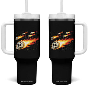 Skull Meteorite Tumbler With Handle Deep Space Asteroid Meteor Shower TS12 One Size: 40 oz Black Print Your Wear