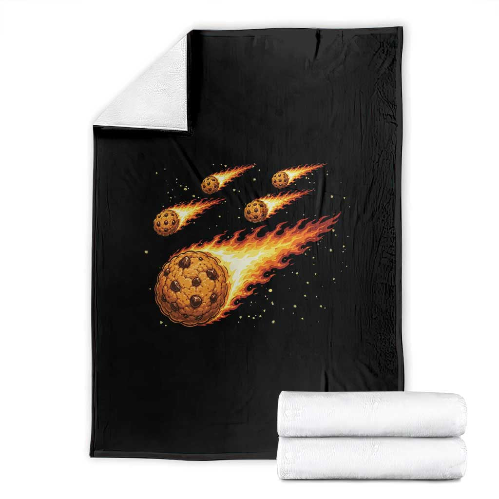 Cookie Meteor Shower Throw Blanket Funny Space Dessert TS12 Black Print Your Wear