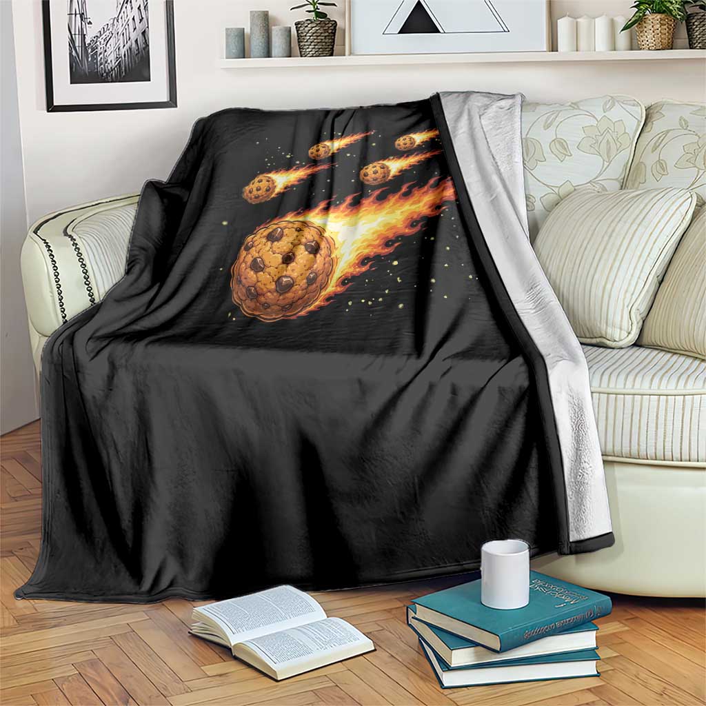 Cookie Meteor Shower Throw Blanket Funny Space Dessert TS12 Print Your Wear