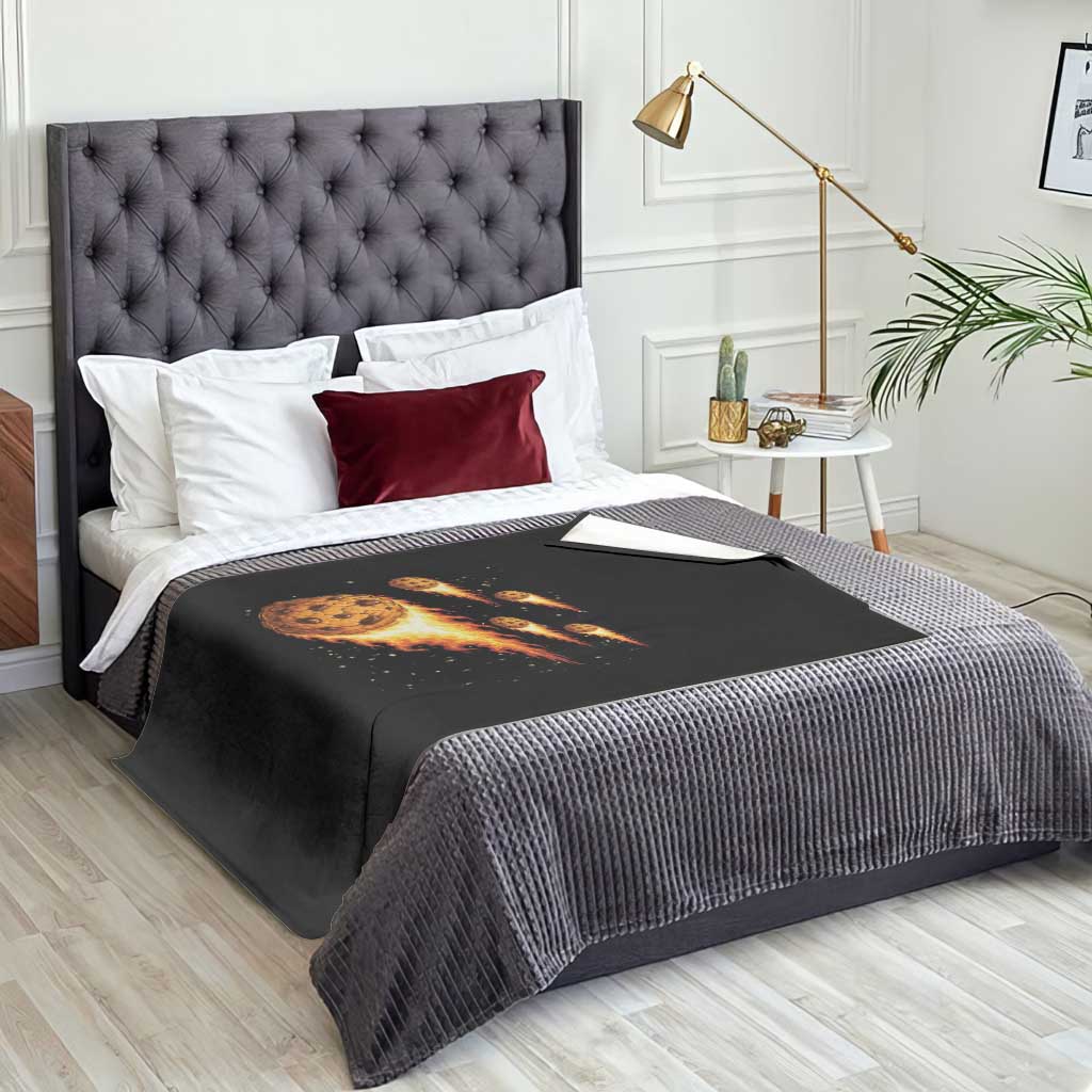 Cookie Meteor Shower Throw Blanket Funny Space Dessert TS12 Print Your Wear
