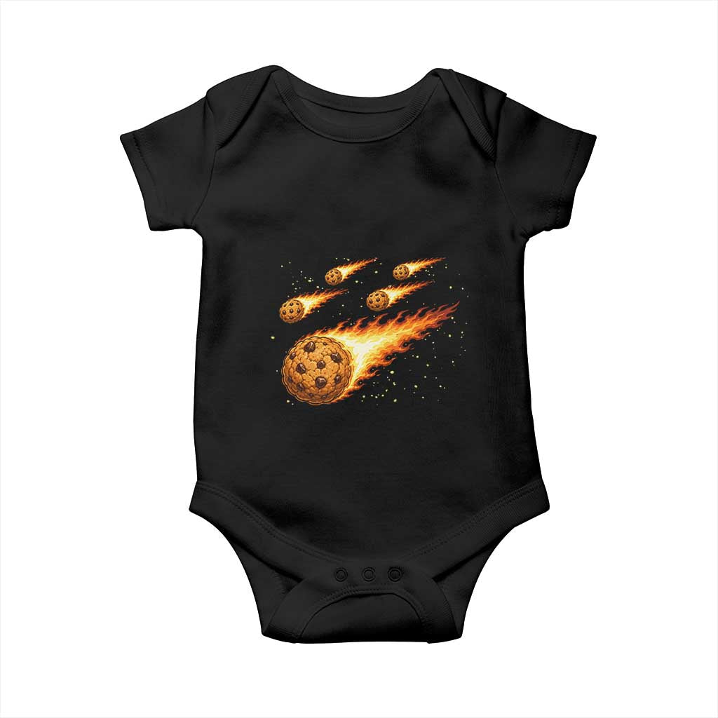 Cookie Meteor Shower Baby Onesie Funny Space Dessert TS12 Black Print Your Wear