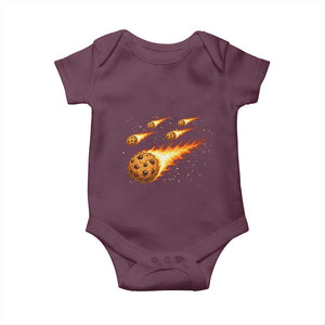 Cookie Meteor Shower Baby Onesie Funny Space Dessert TS12 Maroon Print Your Wear