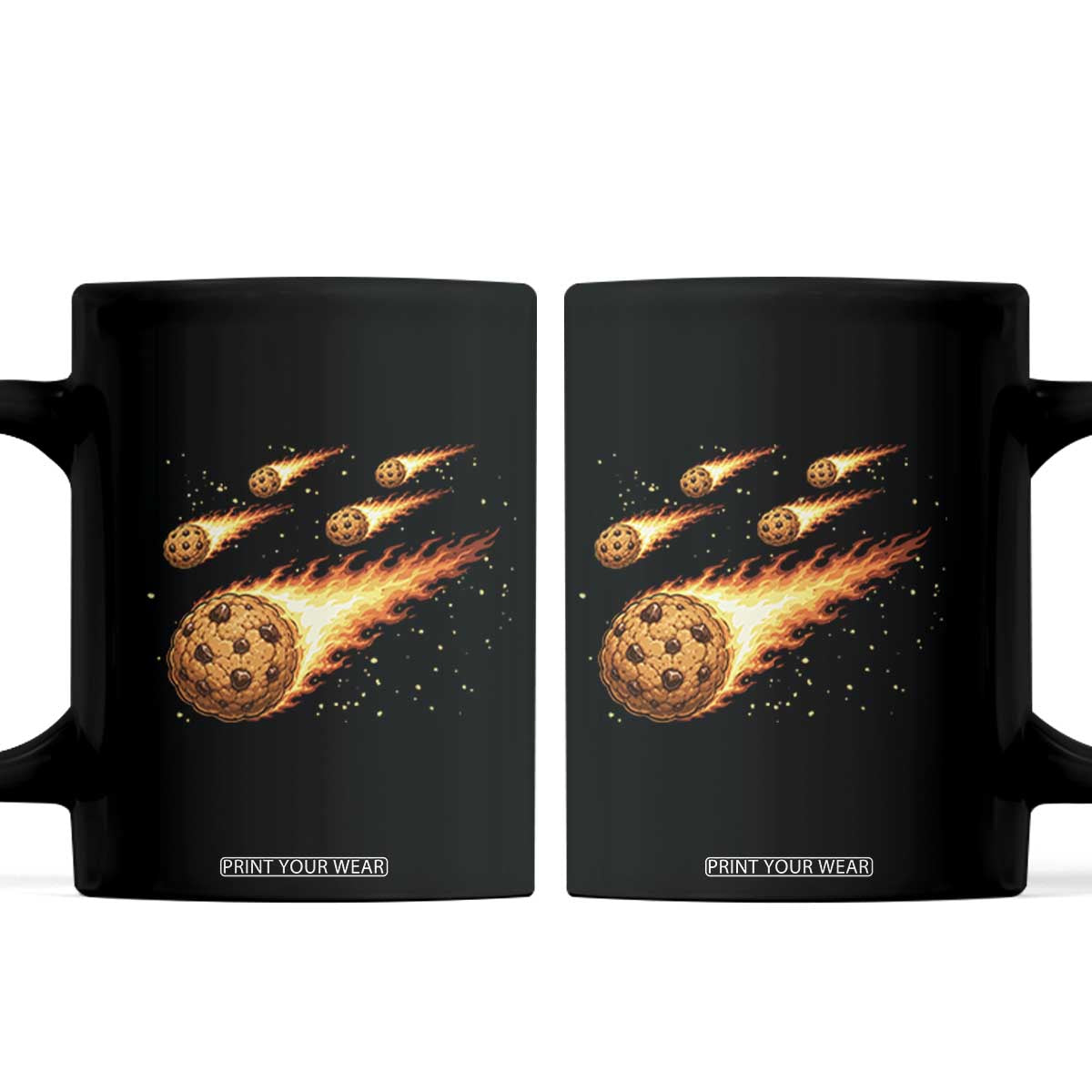 Cookie Meteor Shower Coffee Mug Funny Space Dessert TS12 Black Print Your Wear