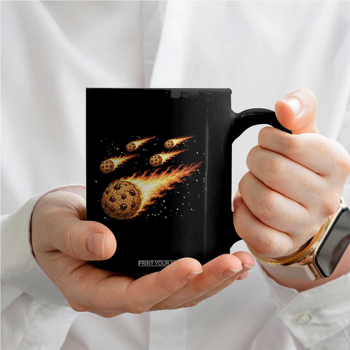 Cookie Meteor Shower Coffee Mug Funny Space Dessert TS12 Print Your Wear