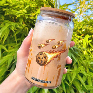 Cookie Meteor Shower Glass Can Funny Space Dessert TS12 Black Print Your Wear