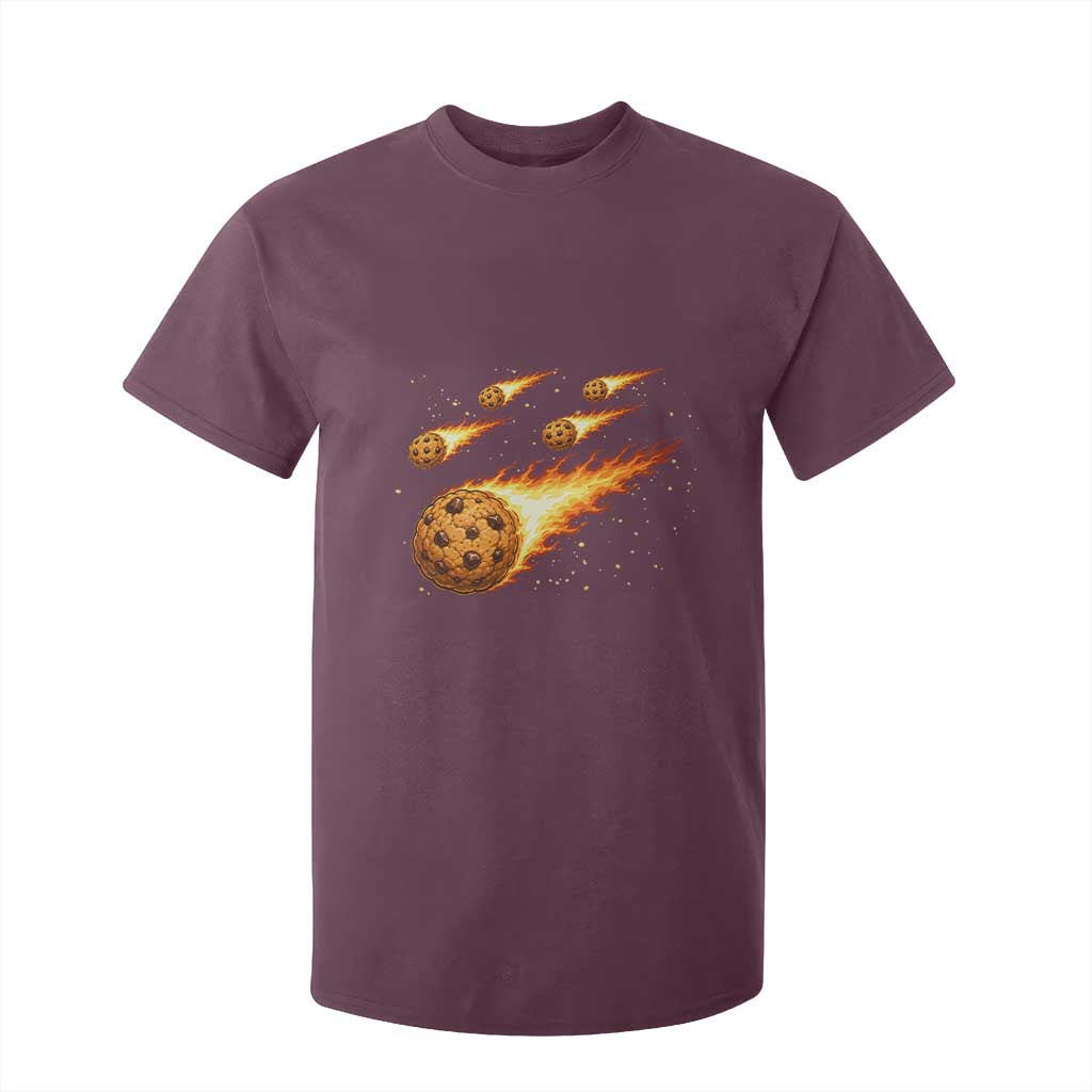 Cookie Meteor Shower T Shirt For Kid Funny Space Dessert TS12 Maroon Print Your Wear