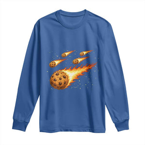 Cookie Meteor Shower Long Sleeve Shirt Funny Space Dessert TS12 Royal Blue Print Your Wear
