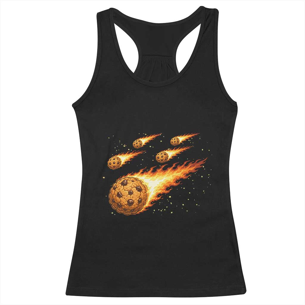 Cookie Meteor Shower Racerback Tank Top Funny Space Dessert TS12 Black Print Your Wear