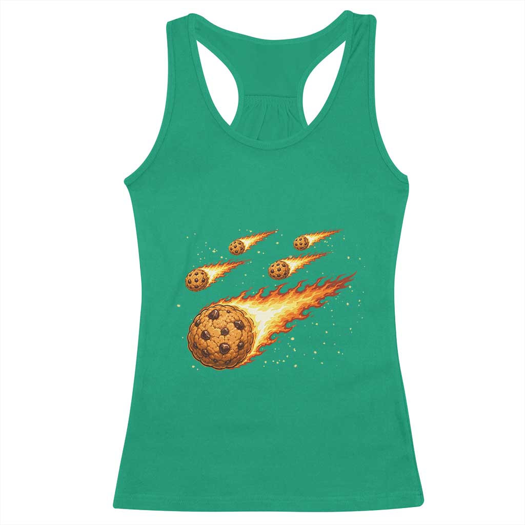 Cookie Meteor Shower Racerback Tank Top Funny Space Dessert TS12 Irish Green Print Your Wear