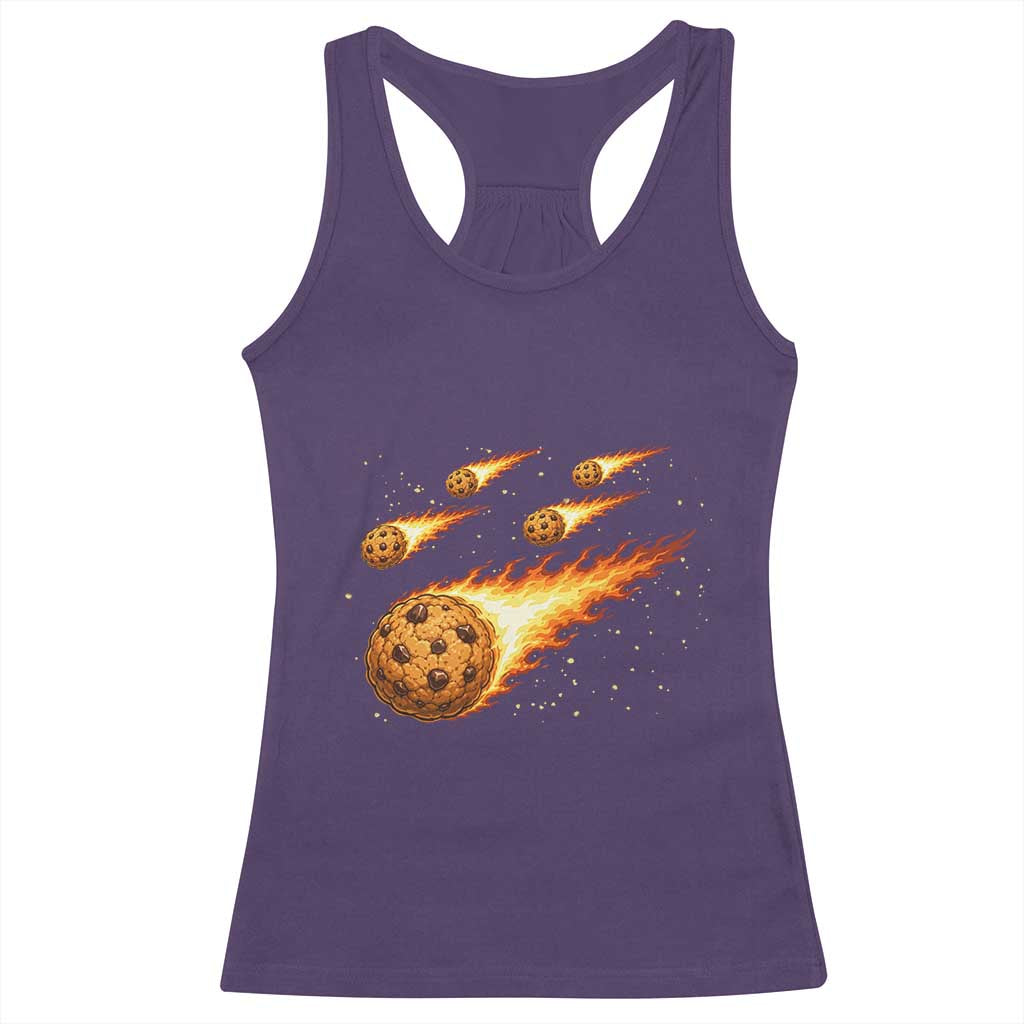Cookie Meteor Shower Racerback Tank Top Funny Space Dessert TS12 Purple Print Your Wear