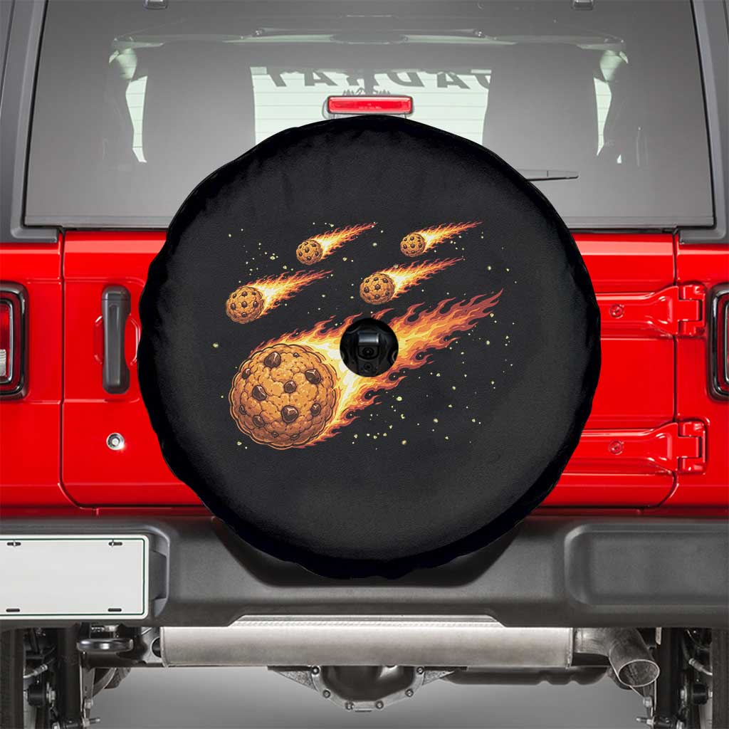 Cookie Meteor Shower Spare Tire Cover Funny Space Dessert TS12 Black Print Your Wear