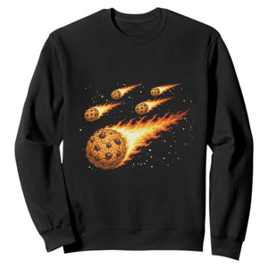 Cookie Meteor Shower Sweatshirt Funny Space Dessert TS12 Black Print Your Wear