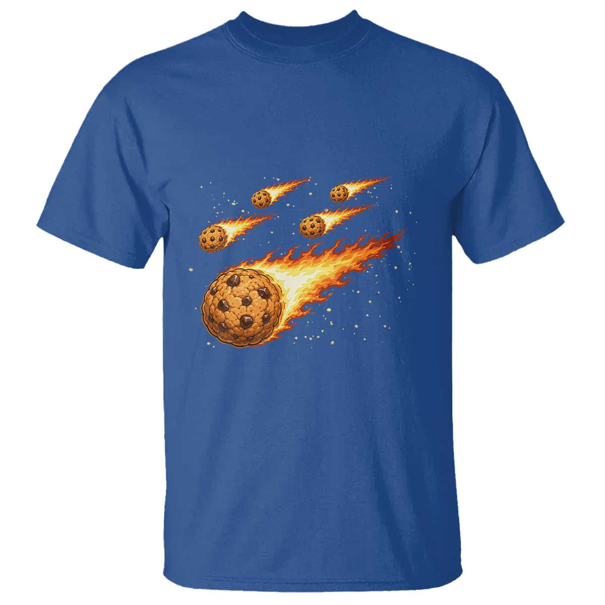 Cookie Meteor Shower T Shirt Funny Space Dessert TS12 Royal Blue Print Your Wear