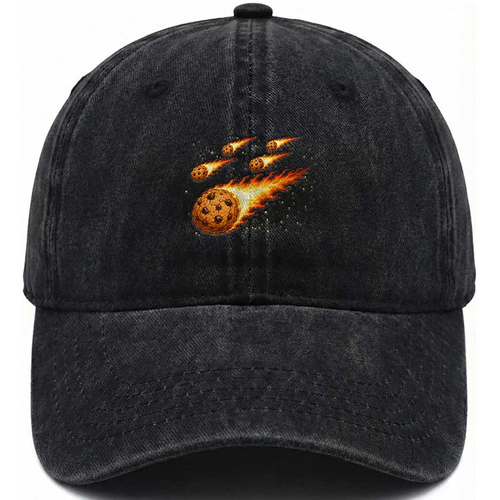 Cookie Meteor Shower Washed Cotton Baseball Cap Funny Space Dessert TS12 Print Your Wear