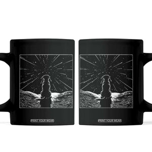Meteor Shower Science Gift Coffee Mug Dog Watching Stars TS12 Black Print Your Wear