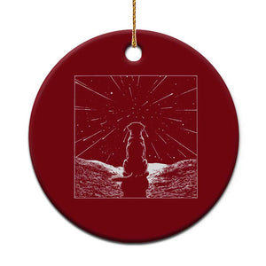 Meteor Shower Science Gift Ceramic Ornament Dog Watching Stars TS12 1pc Red Print Your Wear