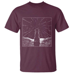 Meteor Shower Science Gift T Shirt Dog Watching Stars TS12 Maroon Print Your Wear