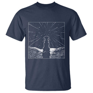 Meteor Shower Science Gift T Shirt Dog Watching Stars TS12 Navy Print Your Wear