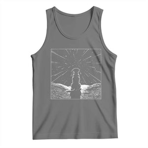 Meteor Shower Science Gift Tank Top Dog Watching Stars TS12 Black Heather Print Your Wear