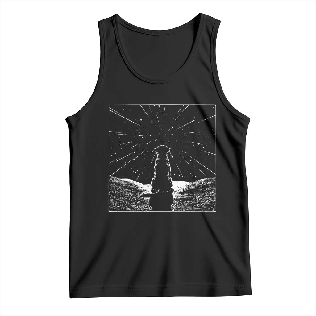 Meteor Shower Science Gift Tank Top Dog Watching Stars TS12 Black Print Your Wear
