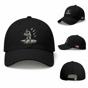 Funny Astronaut Smashing Meteors In Space Baseball Cap Astronomy Lover Gift TS12 Baseball Cap Universal Fit Black Print Your Wear