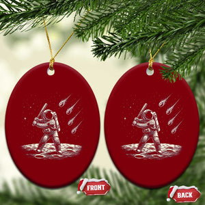 Funny Astronaut Smashing Meteors In Space Ceramic Ornament Astronomy Lover Gift TS12 Print Your Wear