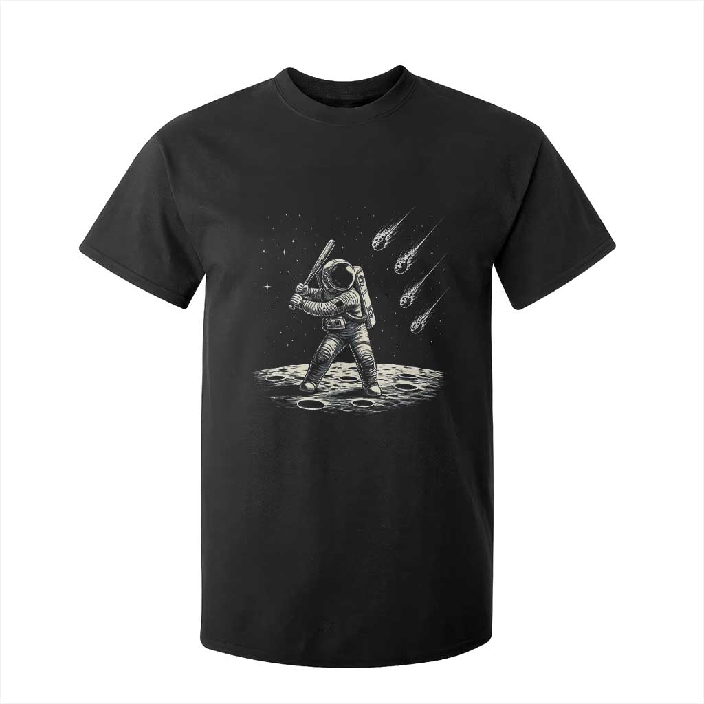 Funny Astronaut Smashing Meteors In Space T Shirt For Kid Astronomy Lover Gift TS12 Black Print Your Wear