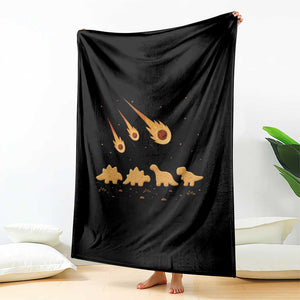 Funny Dino Chicken Nuggets Meteor Shower Throw Blanket Food Lover TS12 Print Your Wear