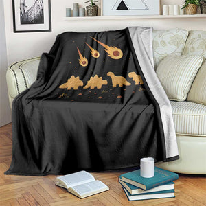 Funny Dino Chicken Nuggets Meteor Shower Throw Blanket Food Lover TS12 Print Your Wear