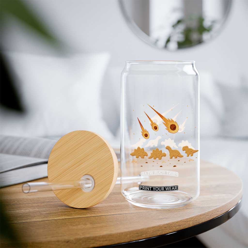 Funny Dino Chicken Nuggets Meteor Shower Glass Can Food Lover TS12 Print Your Wear